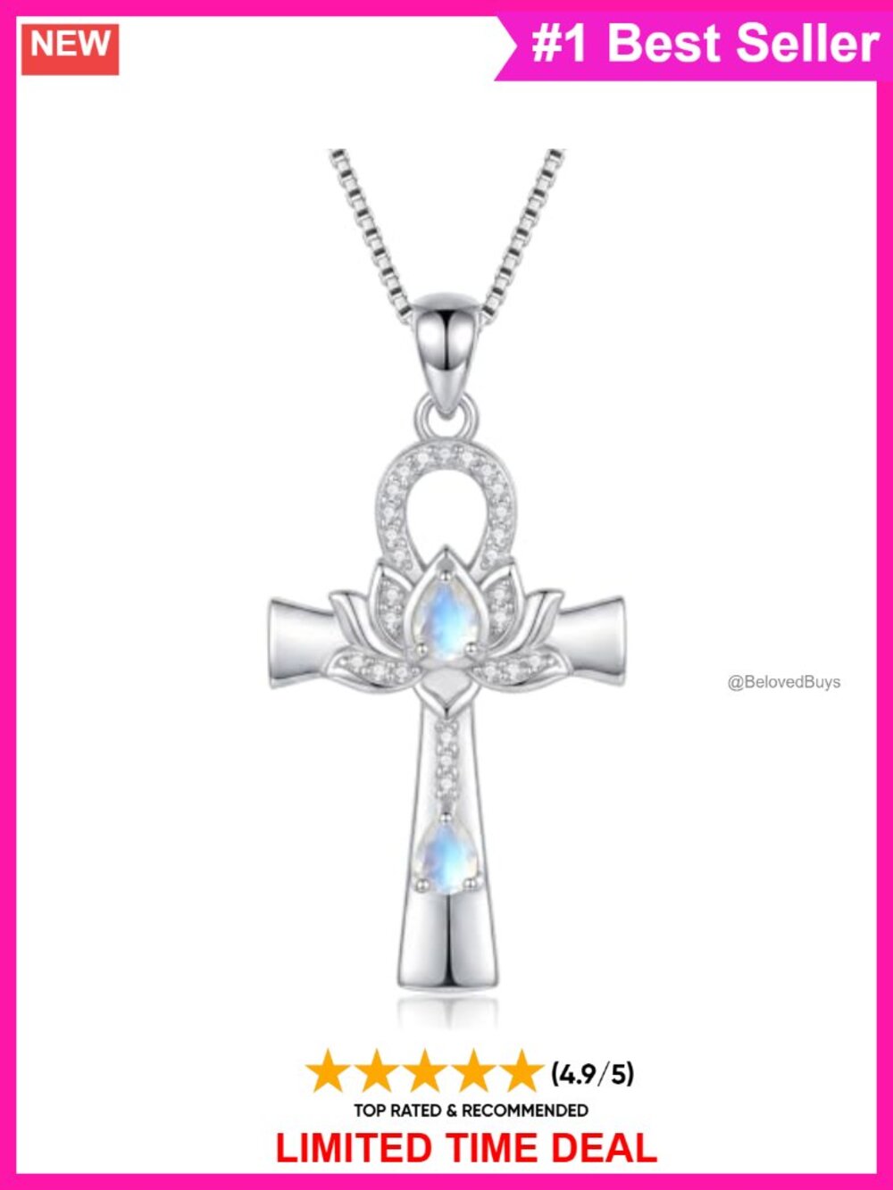 925 Sterling Silver Celtic Knot Cross Pendant Necklace Turquoise Religious